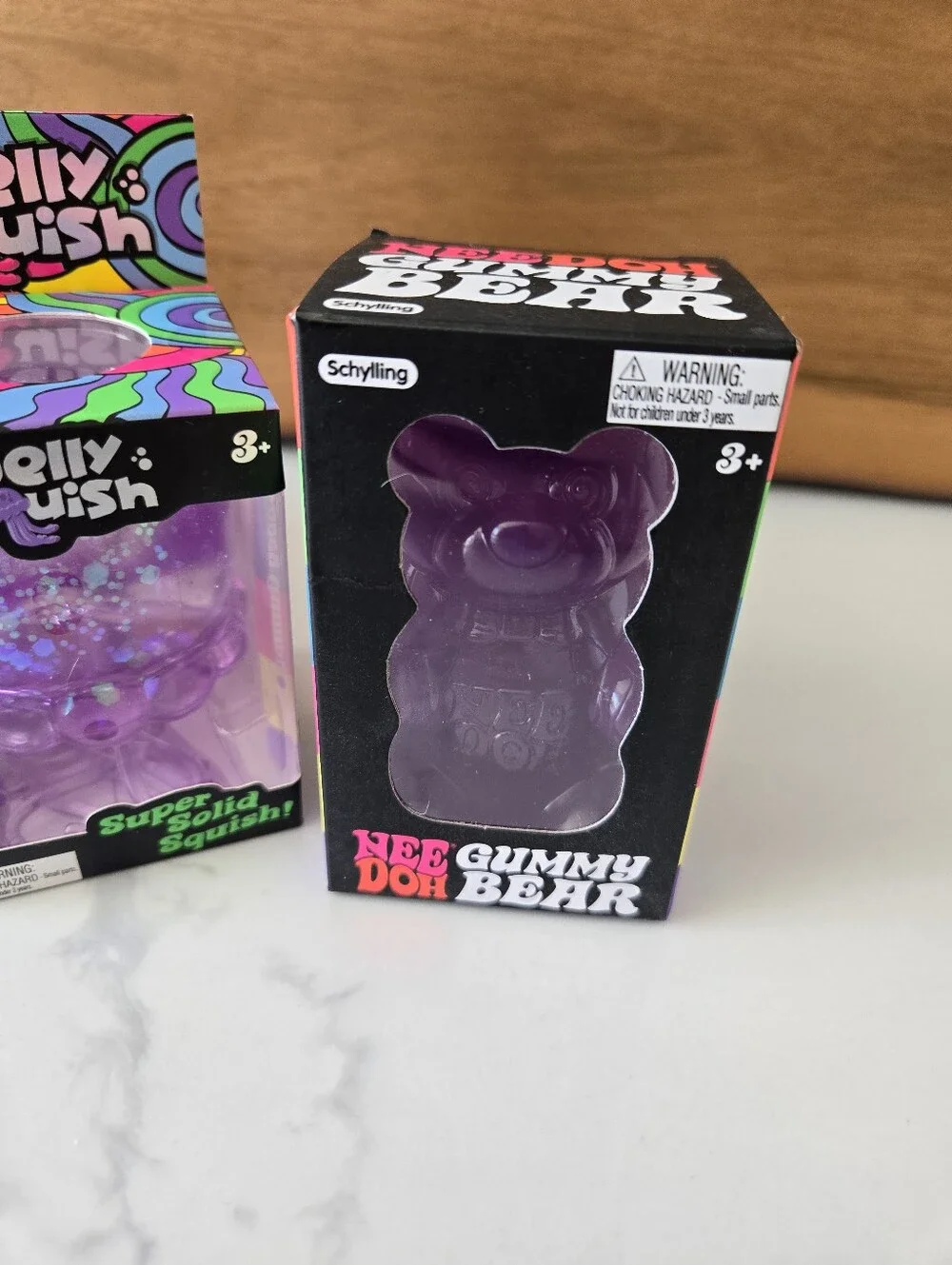 NIB Purple NeeDoh Fidget Toy Lot of 3 - Dream Drop, Jelly Squish & Gummy Bear